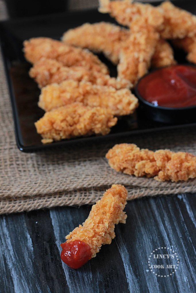 Cornflake Chicken Fingers Lincy's Cook Art