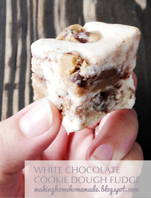 White Chocolate Cookie Dough Fudge