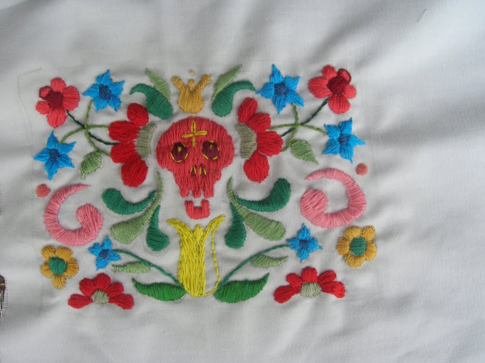 Hand Embroidered Roses