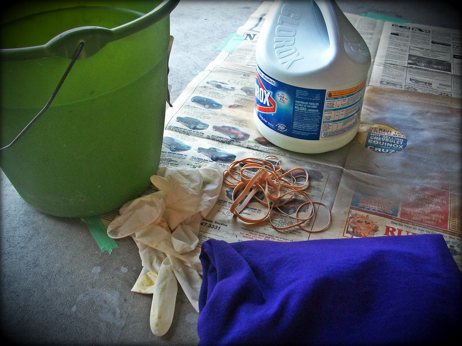 Halfway To Hipster Tie Dying with Bleach