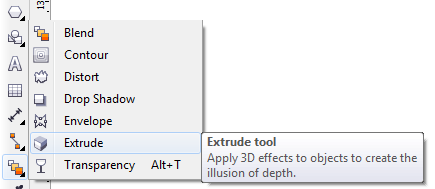 Mengenal Tool Extrude Pada CorelDRAW
