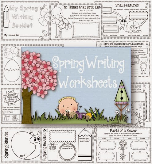 Spring Writing Worksheets Science, Reading and Writing