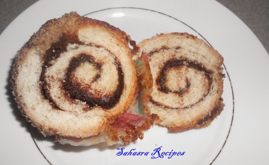 Sahasra Recipes Cinnamon Chocolate Babka Muffins
