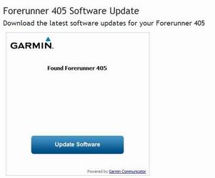 Forerunner 405 software version 2.80