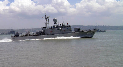KRI Rencong-622 Uji Coba Gas Turbin Sebelum Laksanakan Patroli Di Wilayah Timur Indonesia