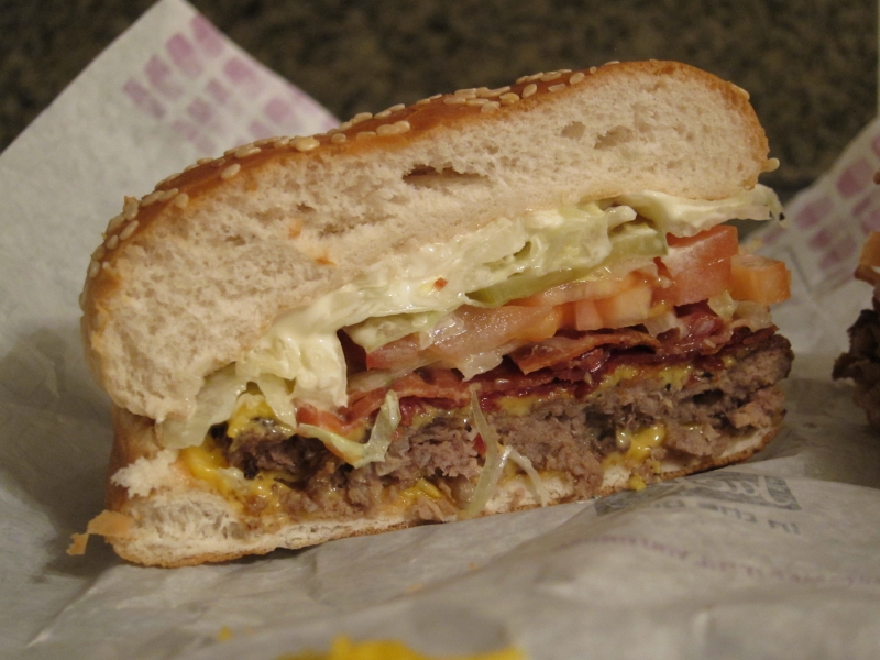 Review Jack in the Box BLT Cheeseburger Brand Eating