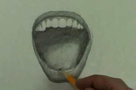 Draw an Angry Mouth Step by Step - Scream Face Expression
