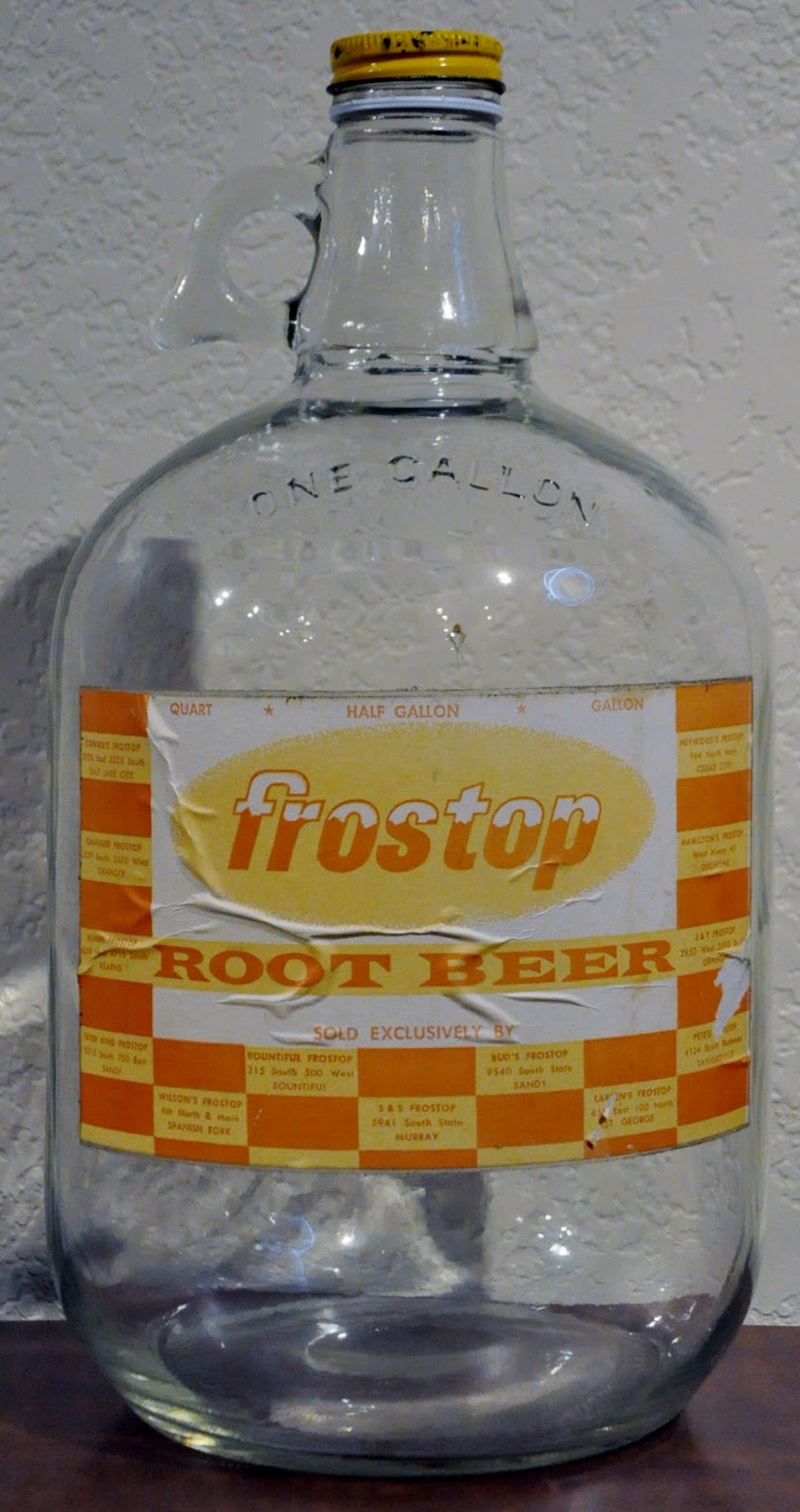 Tom's Root Beer Collectibles Root Beer Cones and Gallon Jugs