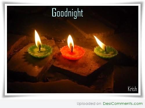 Colourful Candles Wishes Good Night Wallpaper With Message