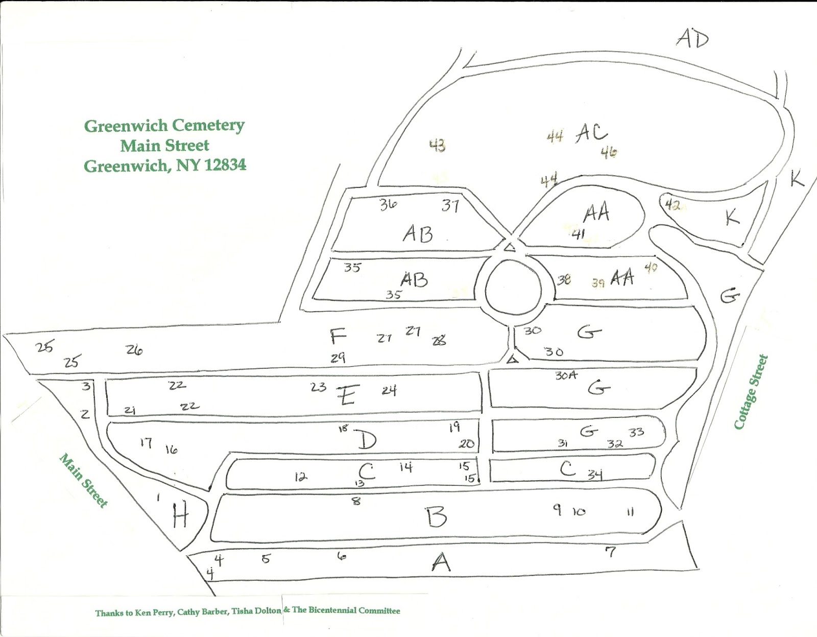greenwich history Cemetery brochure