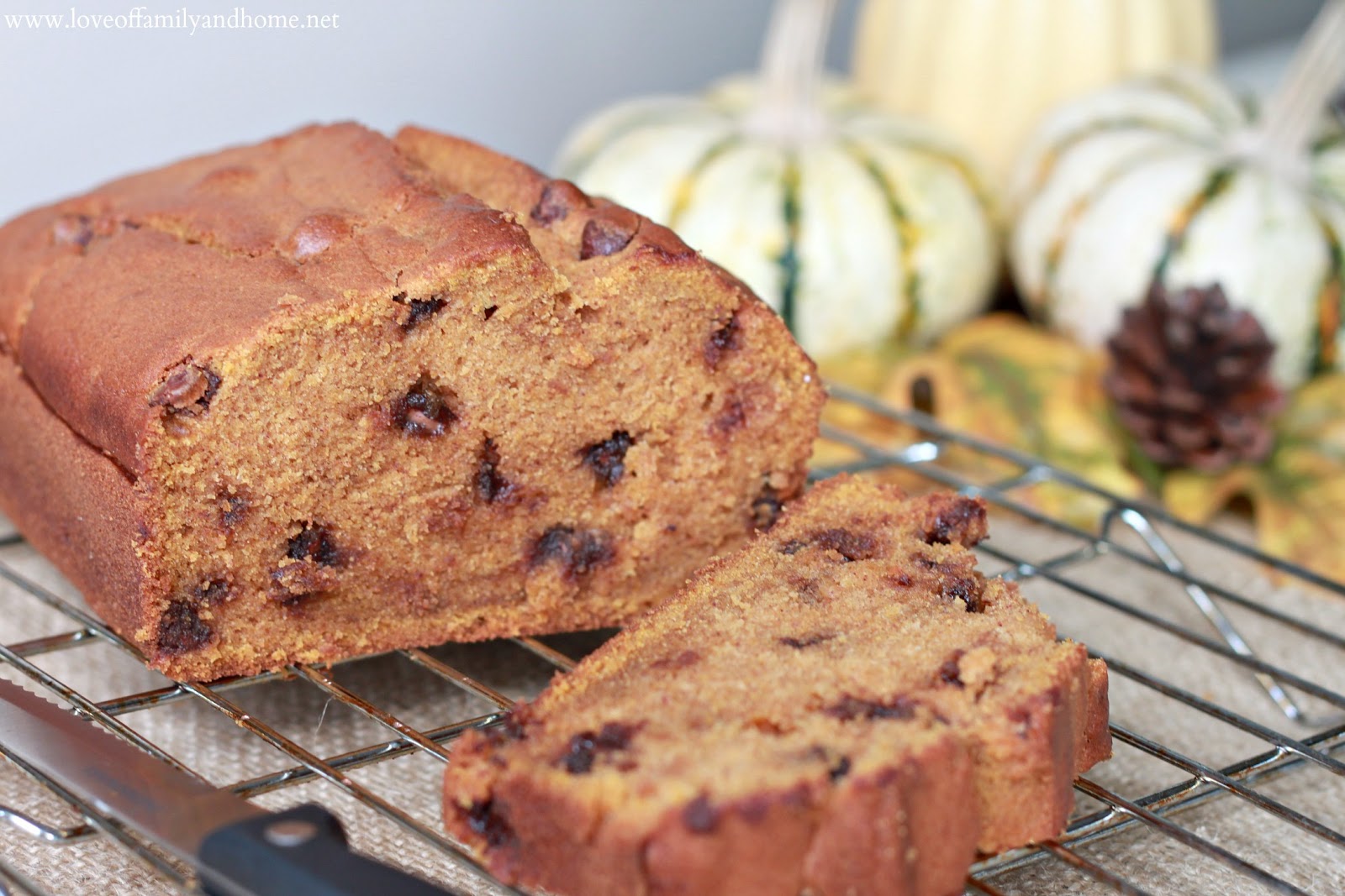 Chocolate Chip Pumpkin Bread Love of Family & Home