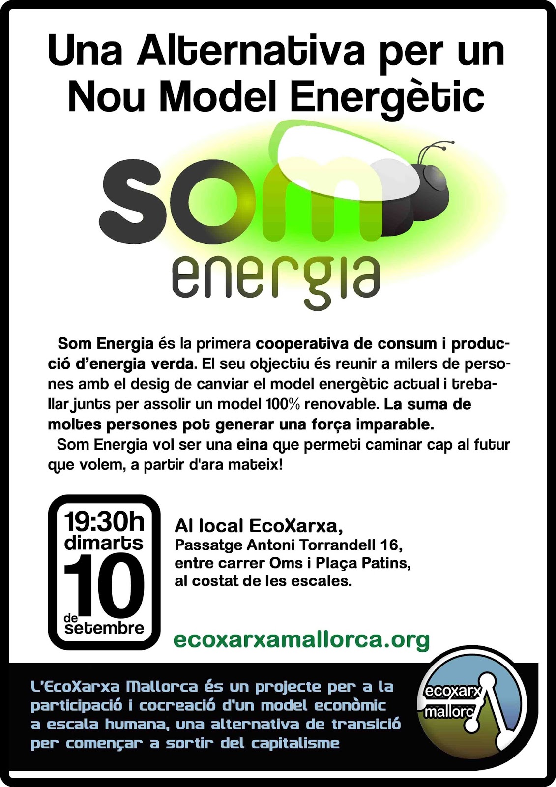 Xerrada «Una alternativa per un nou model energètic» (10-09-13)