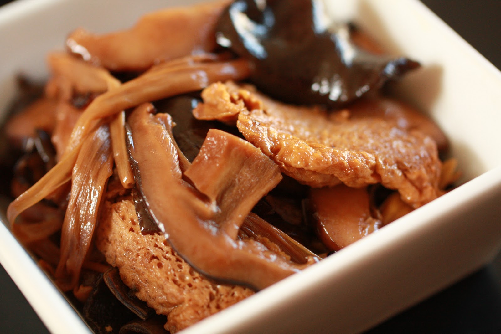 Sixi baked bran healthy Chinese dish “ 四喜烤麸” 量化版食谱