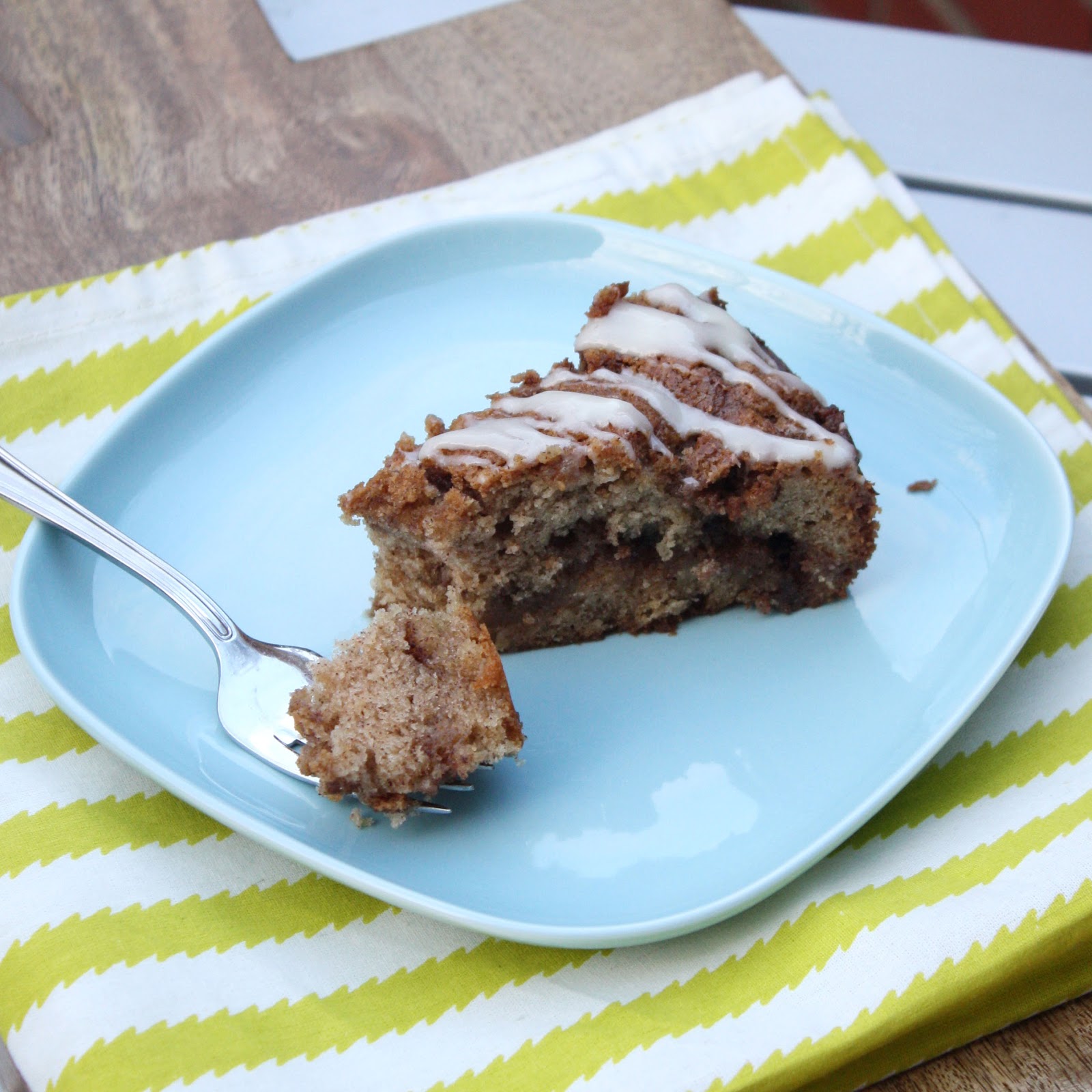 Chocolate Therapy Cinnamon Roll Coffee Cake with Cream Cheese Glaze