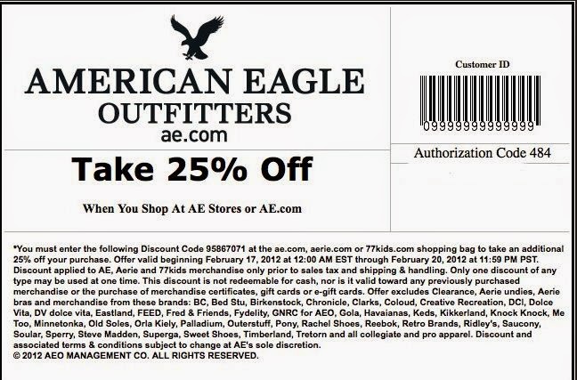 American Eagle Printable Coupons October 2015