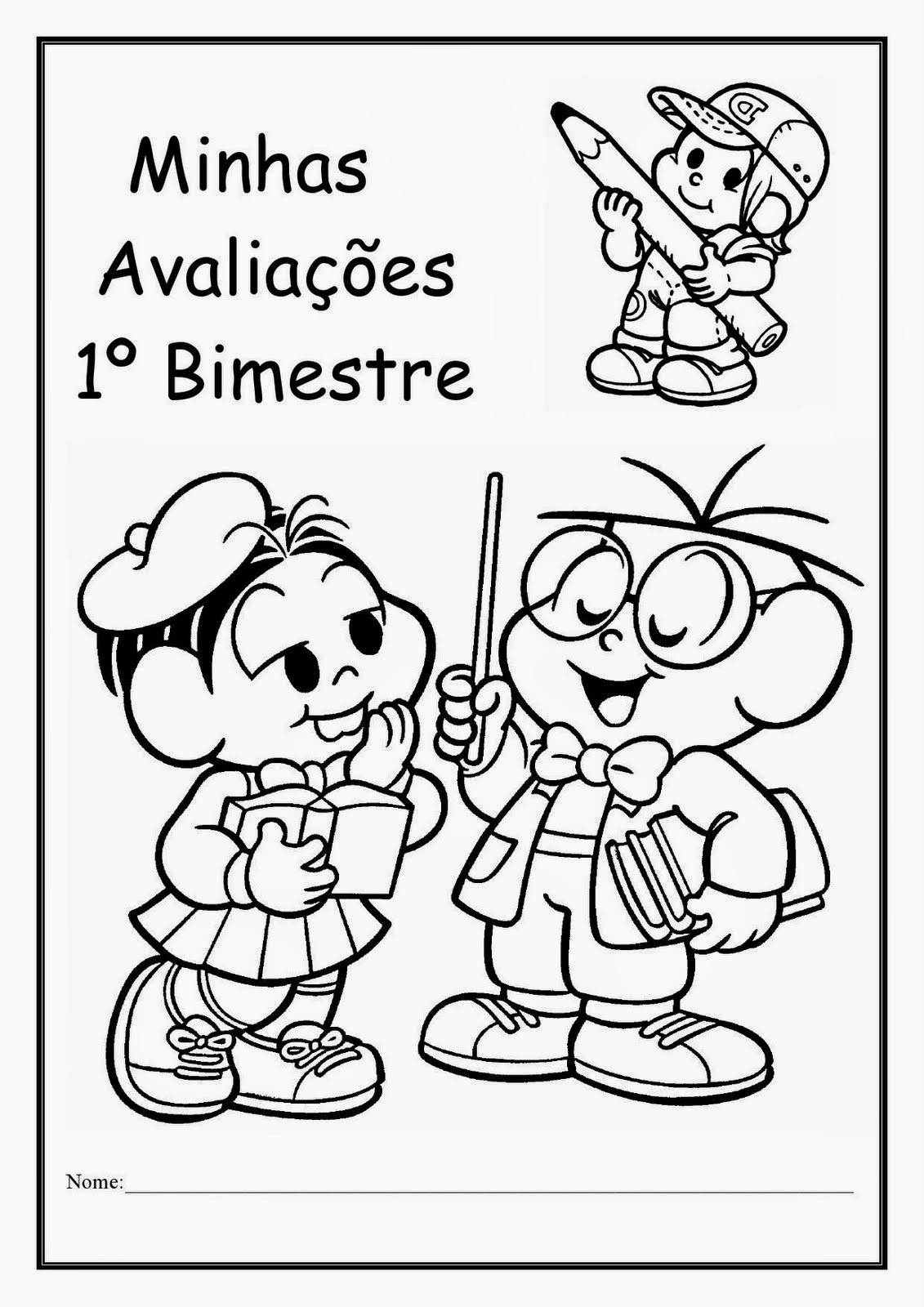 CLUBE DA COR ATIVIDADES ESCOLARES : 40 CAPAS DE PROVA PARA COLORIR 11-20