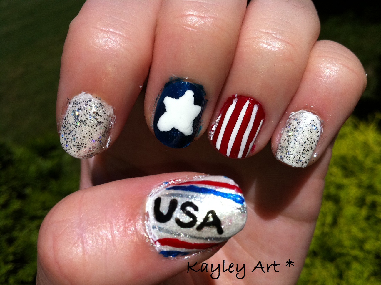 Kayley's Nail Art: 4th of July Nails!