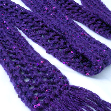 As promised I have posted the pattern to the skinny lace scarf that I 