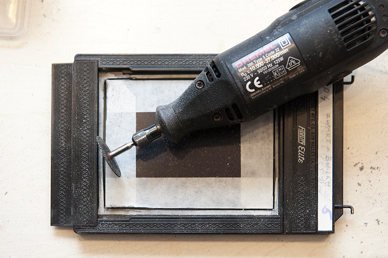 Alex Timmermans Collodion Ambrotype wet plate Photography Modifying a normal 4x5" film holder