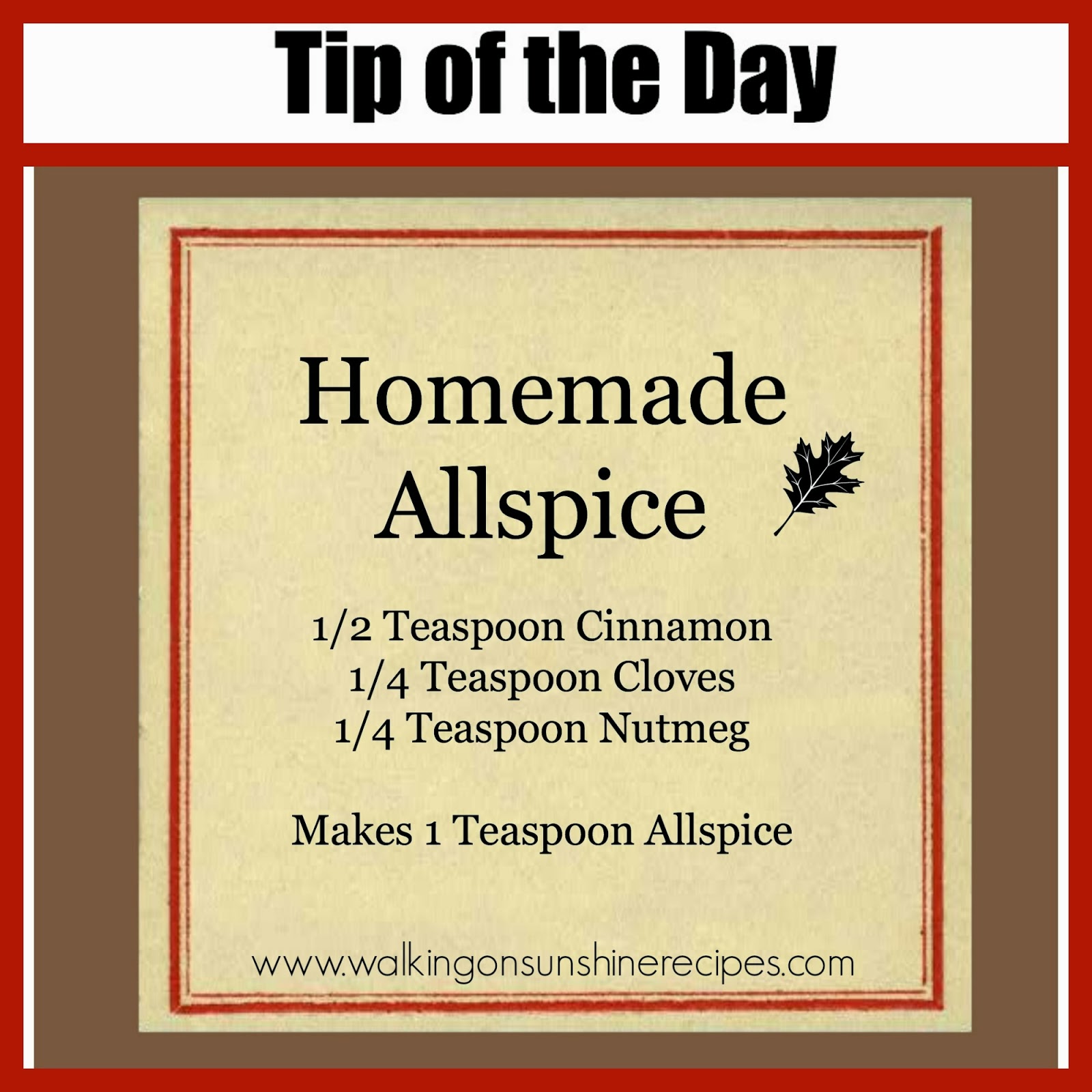 Homemade Allspice Recipe Walking On Sunshine Recipes