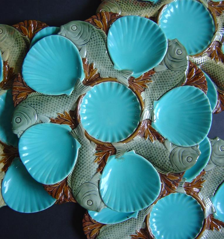 Glazed and Confused Majolica Classics Minton Majolica Oyster Plates