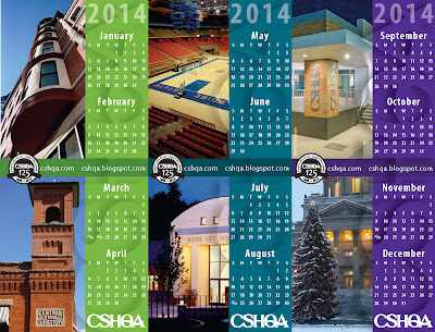 CSHQA 2014 Calendar and 125 year 2014 Calendar with 6 CSHQA projects from 125 years