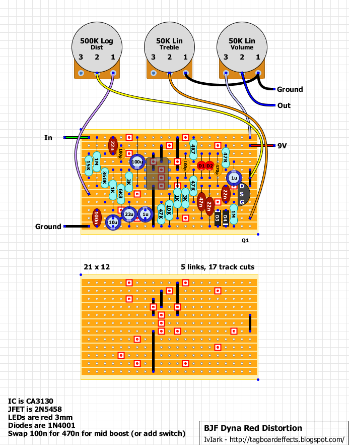 Guitar FX Layouts BJFE Dyna Red Distortion