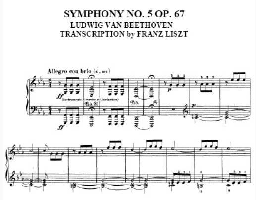 beethoven liszt symphony 5 beethoven liszt symphony 5