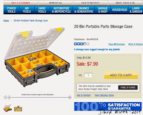 harbor freight 20 bin portable parts storage case, review, build, cart, box