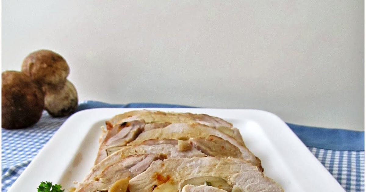 Arrosto ripieno ai funghi porcini