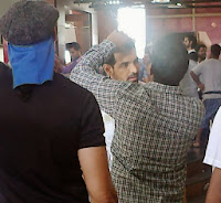 John Abraham on the sets of 'Welcome Back'