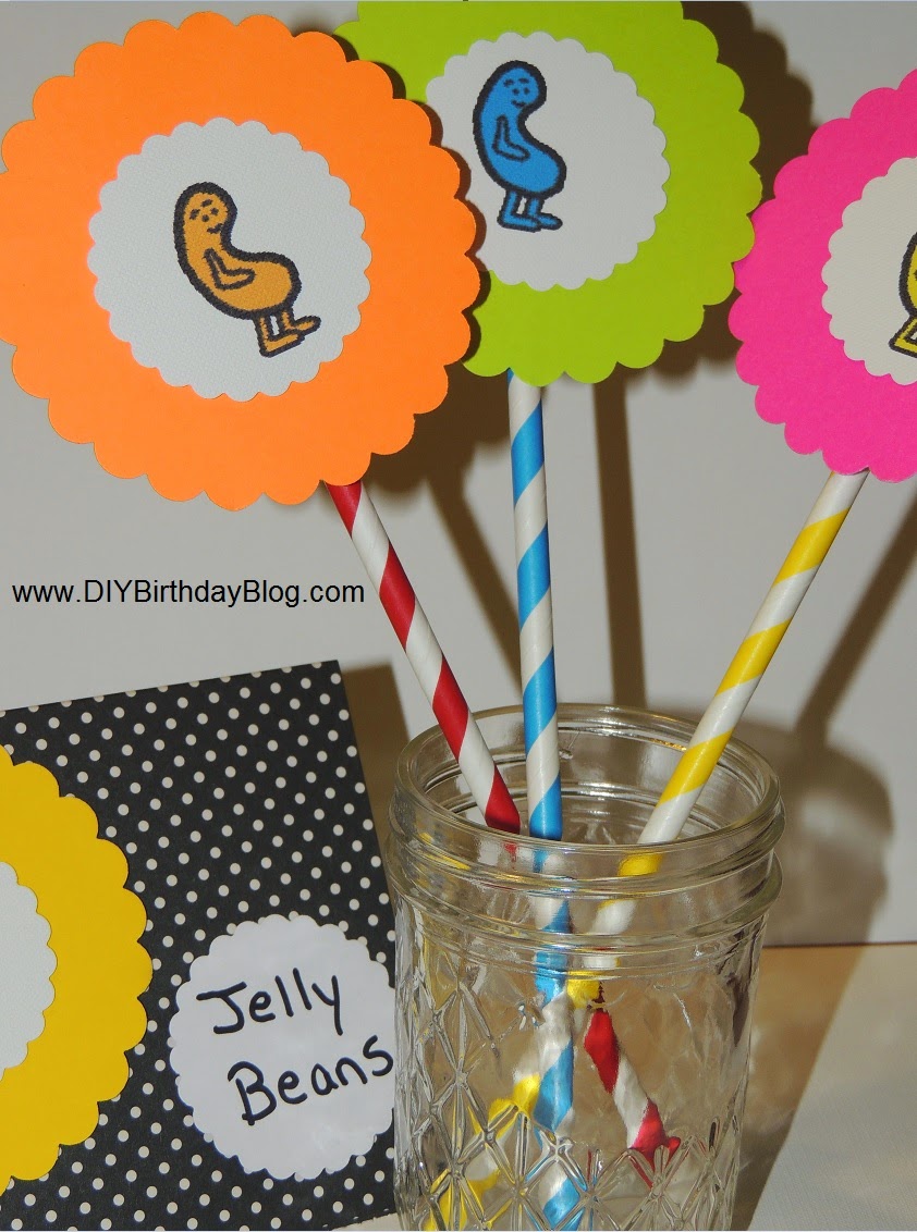 DIY Birthday Blog DIY Jelly Beans Birthday Party Banner, Cupcake