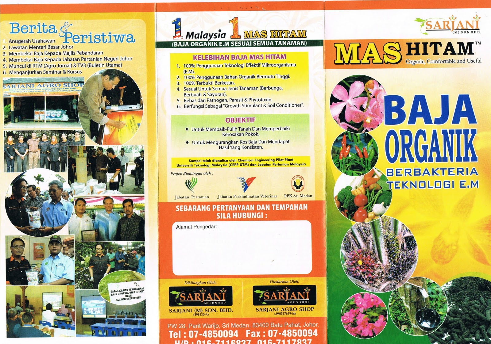 baja organik mas hitam e m bokashi sarjani m sdn bhd sarjani baja flyers