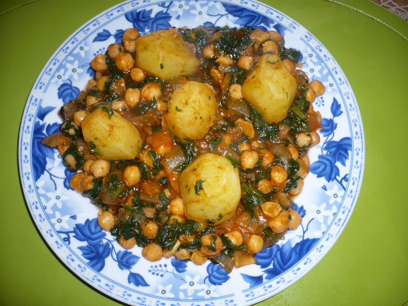 En la cocina con Ana : Dieta PP :Plan Express : Garbanzos Con Espinacas