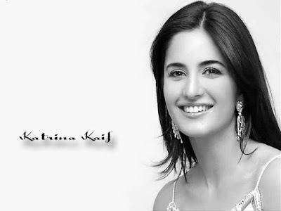 Bollywood Actress Katrina Kaif Black & White HD Wallpapers