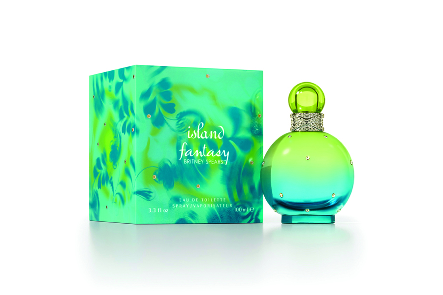 Novo perfume: Island Fantasy Island+fantasy+Britney+Speats+300+dpi+bottle+and+carton+visual