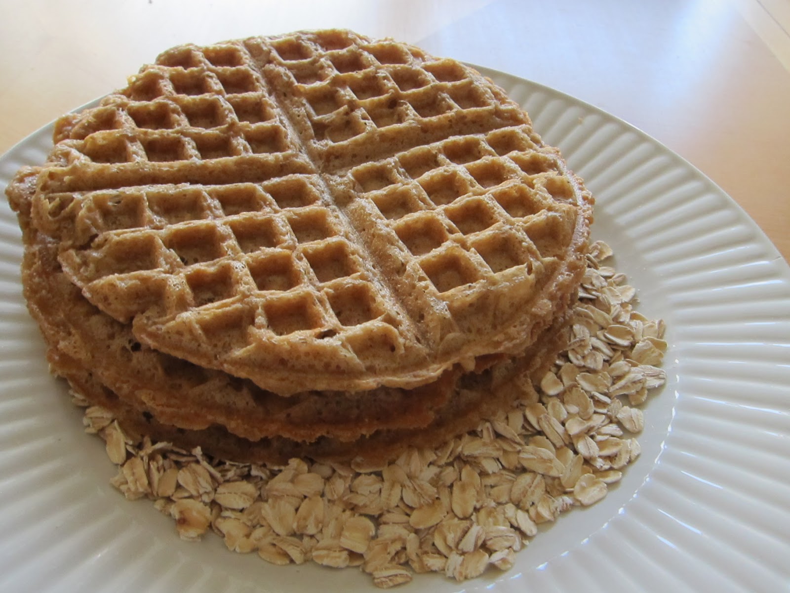 Pinch of This, That & the Other Peanut Butter Oatmeal Blender Waffles