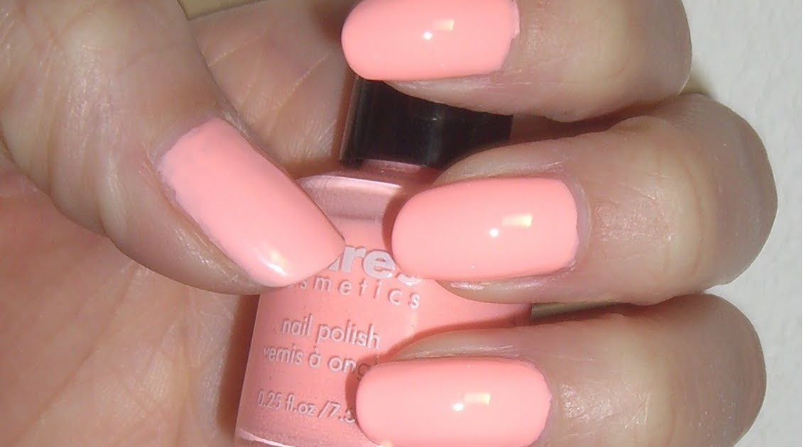 1. Neon Peach Acrylic Nails with Glitter Accent - wide 3