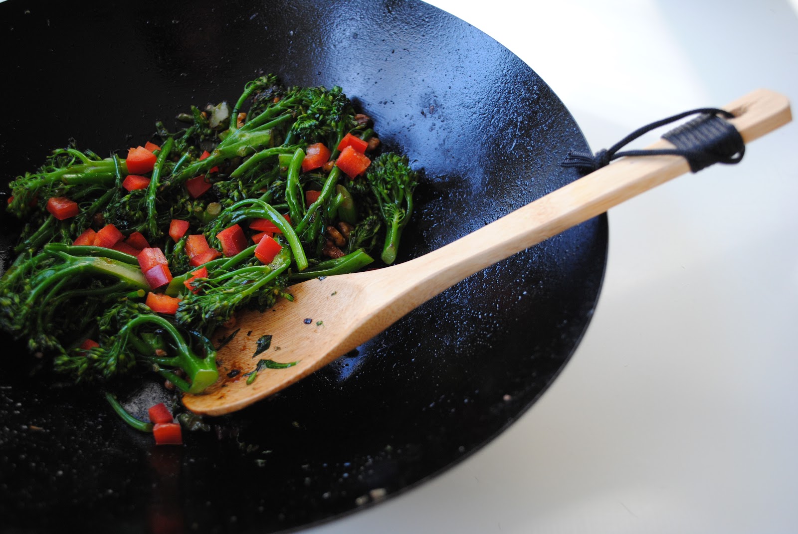 Broccolini with Walnuts and Sweet Soy Sauce Virtually Homemade