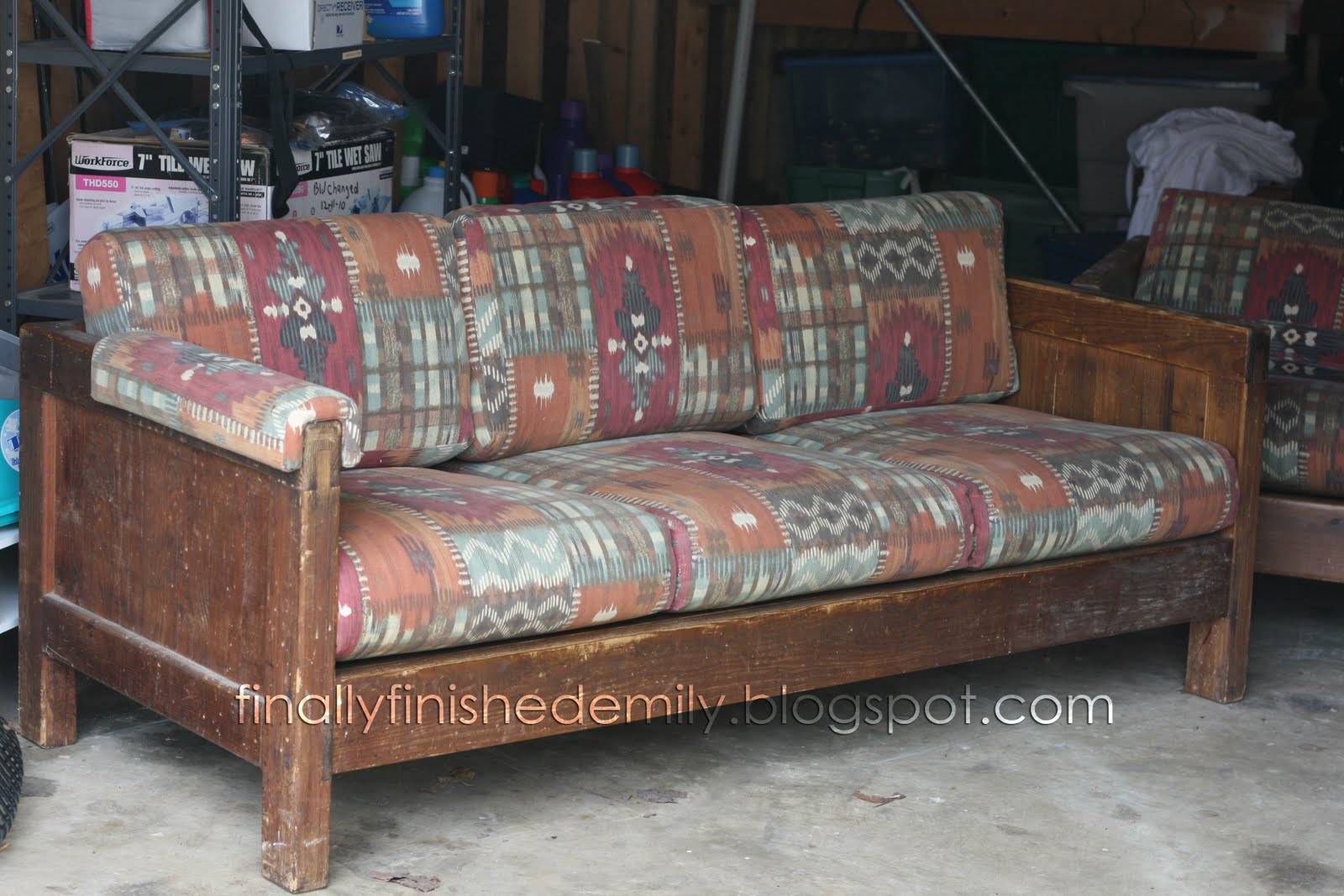 {finally}finished Old Brown Couch