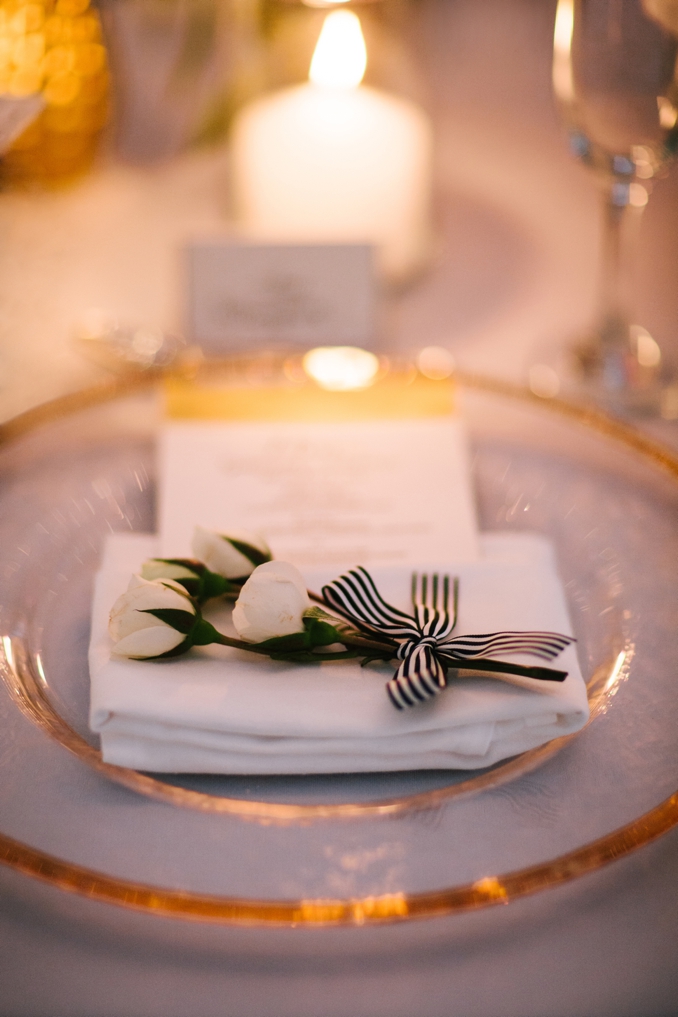 beautiful close up of wedding dinner table detail