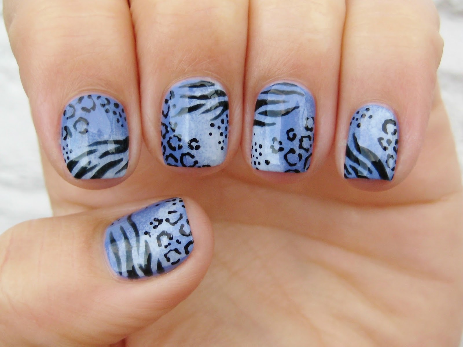 Dahlia Nails Mixed Animal Print Mani