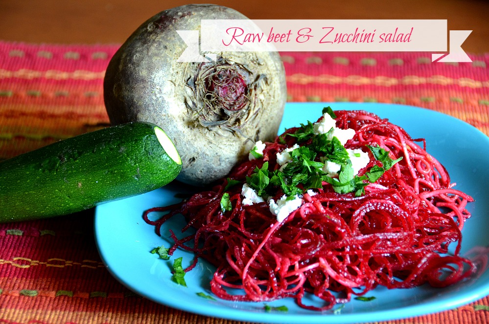 My Cherry Tree Raw beet & zucchini salad