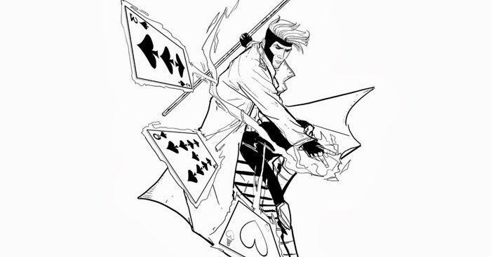 Gambit coloring pages | Free Coloring Pages and Coloring Books for Kids