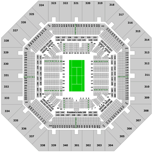 Arthur Ashe Tennis Stadium Seating Chart