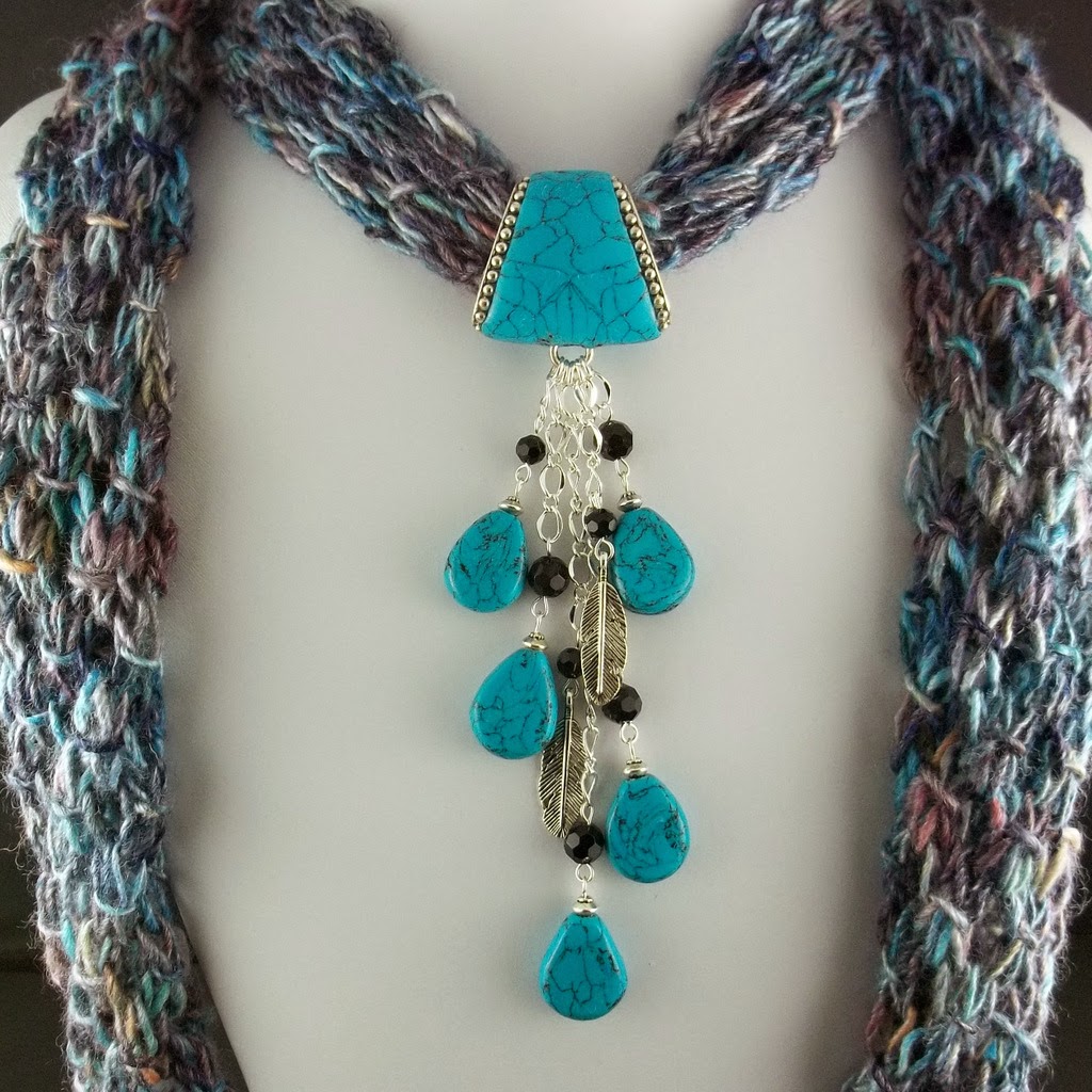 2 Good Claymates: Knit Your Own Scarf Necklace