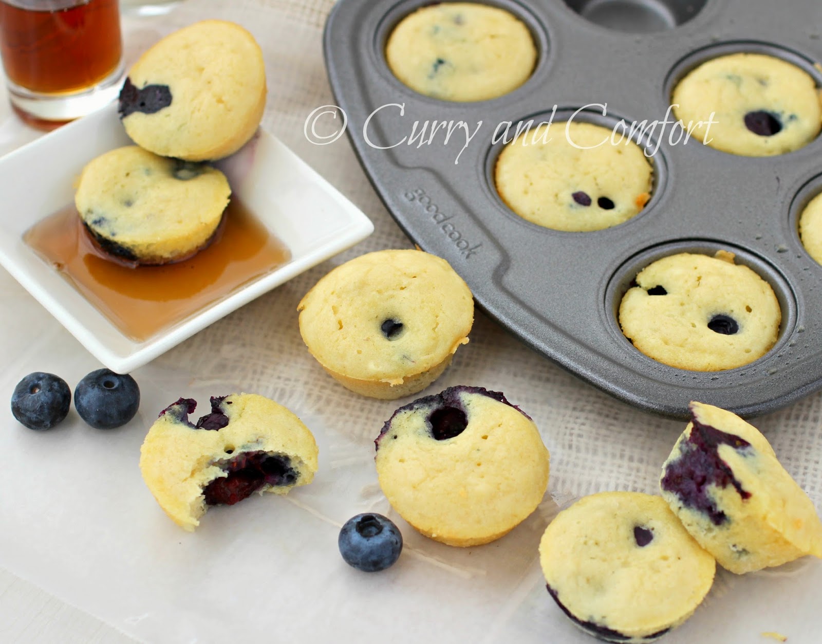 Kitchen Simmer Mini Blueberry Pancake Muffins