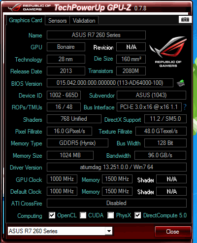 ASUS R7 260 Performance Review 4