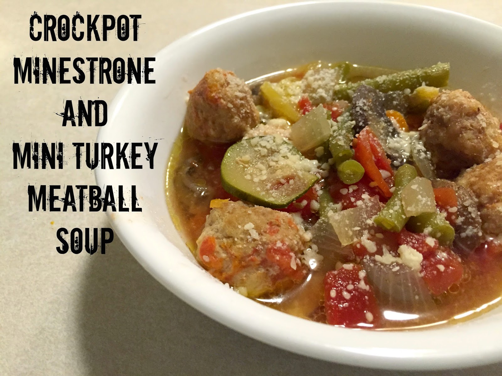 The Simple Life Crockpot Minestrone and Mini Turkey Meatball Soup