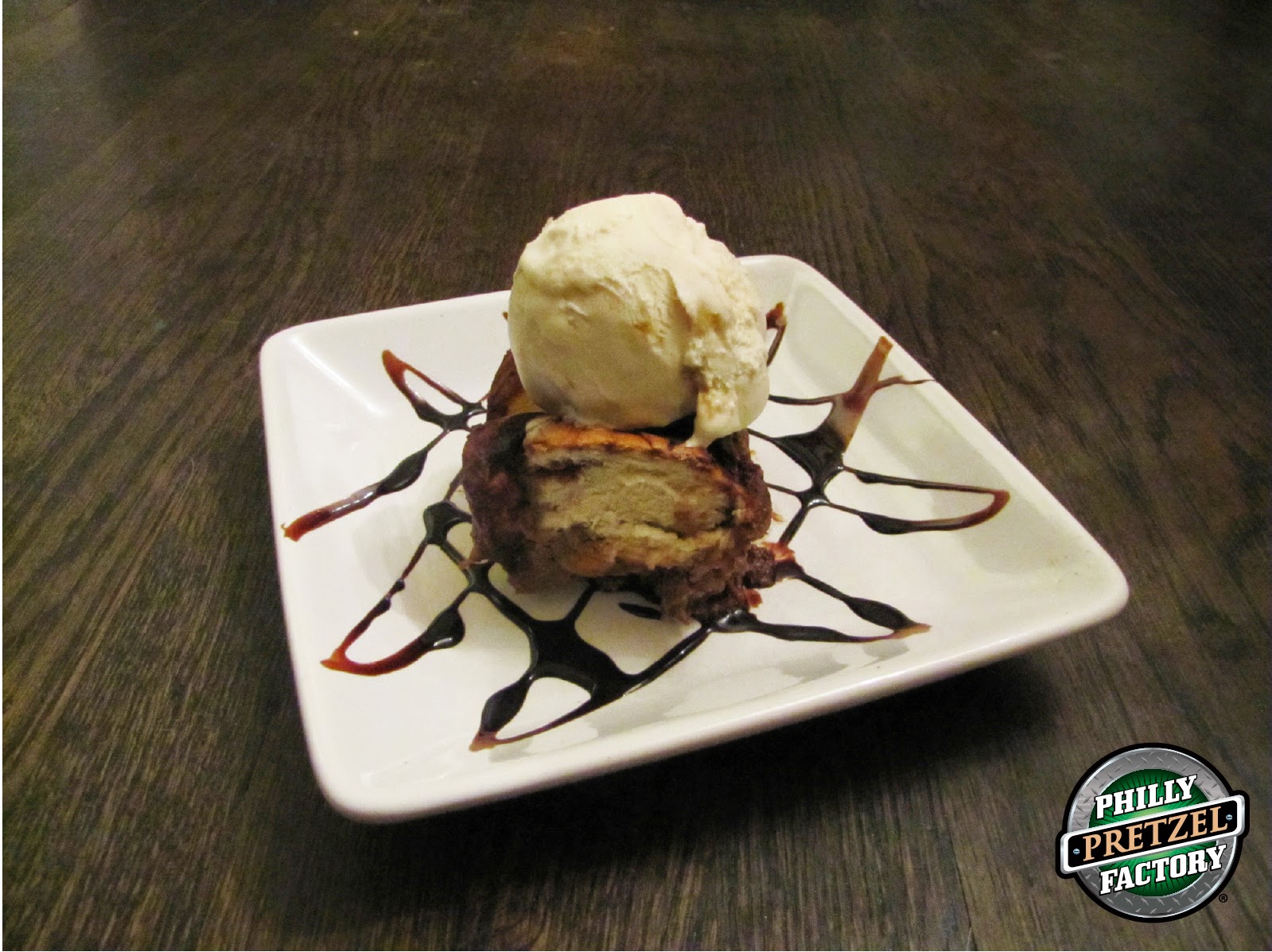 Philly Pretzel Factory Chocolate Cinnamon Twist Bread Pudding